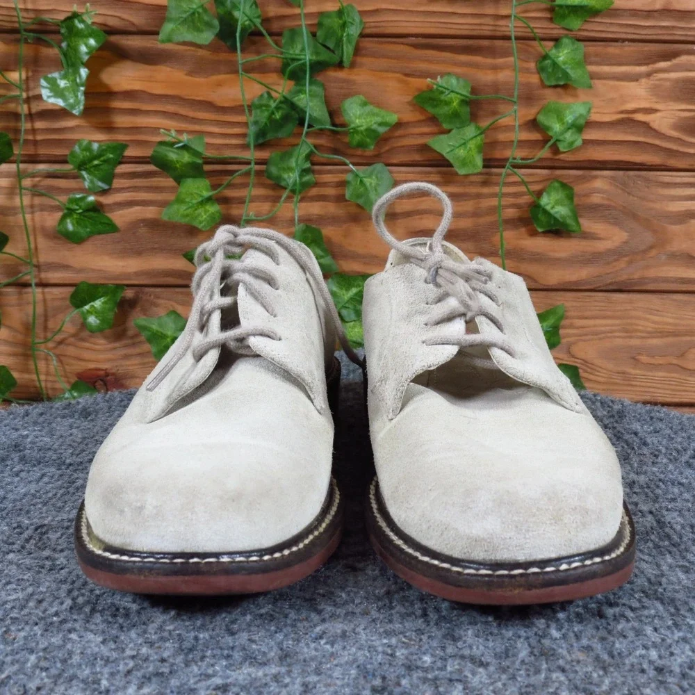 Crewcuts Suede‎ Bucks Kids Oxford Dress Shoes Size 1 Formal Wedding Sand Beige